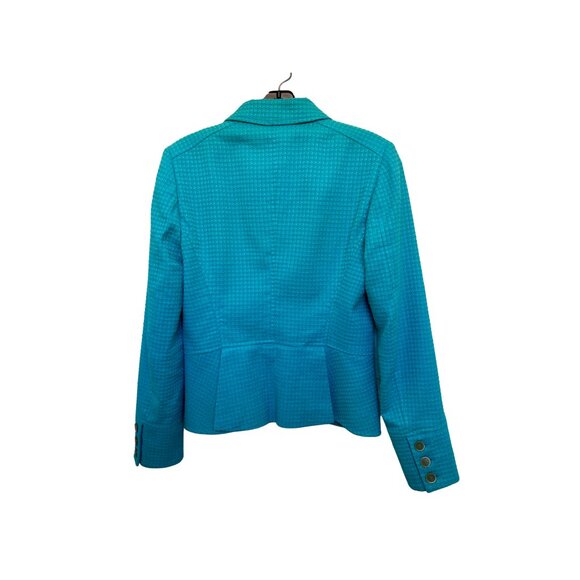 Zanella Blazer w/tags, Turquoise, Cotton Blend, Size 4 - Picture 3 of 7